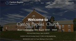 Desktop Screenshot of cantonbaptist-nj.org